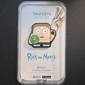 New / Sealed Foundmi Bluetooth Tracking Remote Keychain Rick & Morty